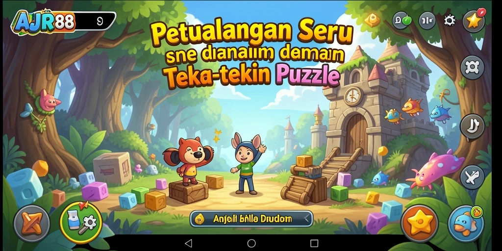 Tampilan gameplay AJR88 dengan berbagai teka-teki menantang.