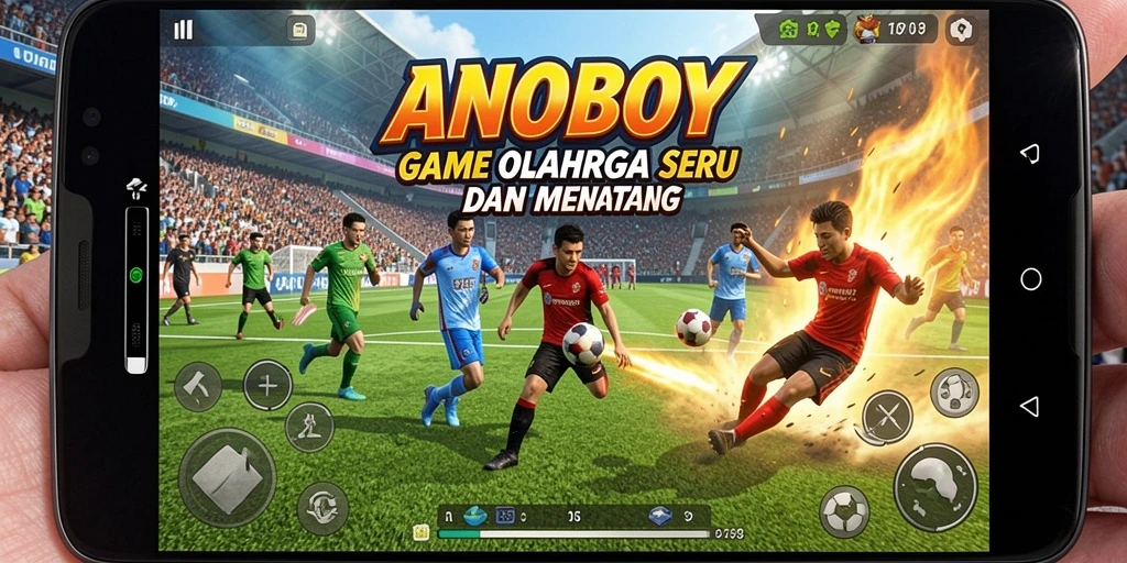 Tampilan menarik dari gameplay ANOBOY yang penuh aksi.