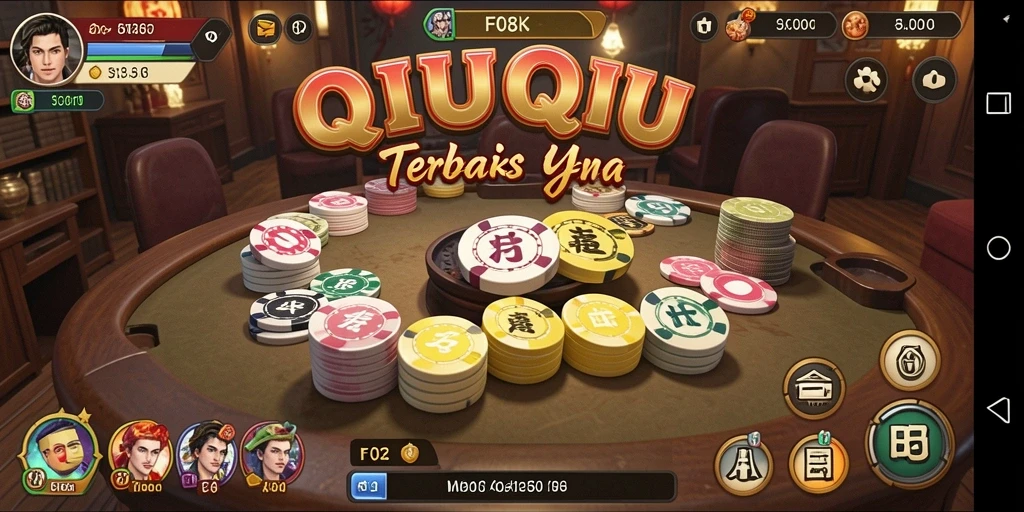 Screenshot gameplay F08 menampilkan aksi seru dalam permainan QiuQiu.