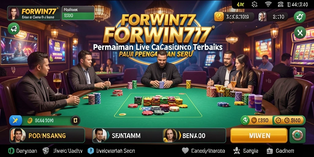 Tampilan gameplay Live Casino yang seru dan interaktif di FORWIN77.