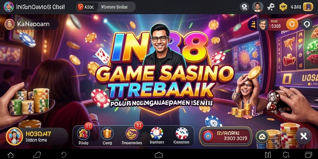 Tampilan permainan Kasino yang menegangkan dan menggembirakan di IN88.