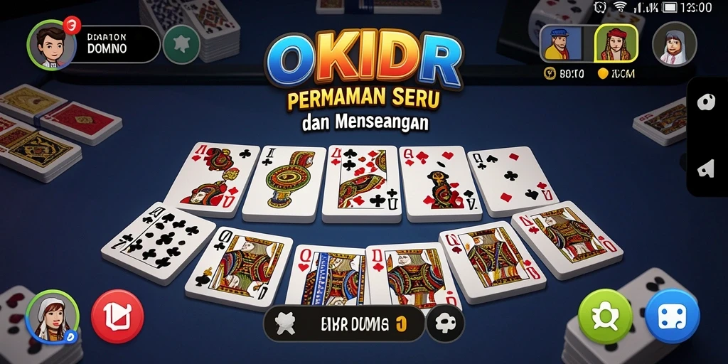 Tampilan menarik dan seru saat bermain game Domino OKIDR.