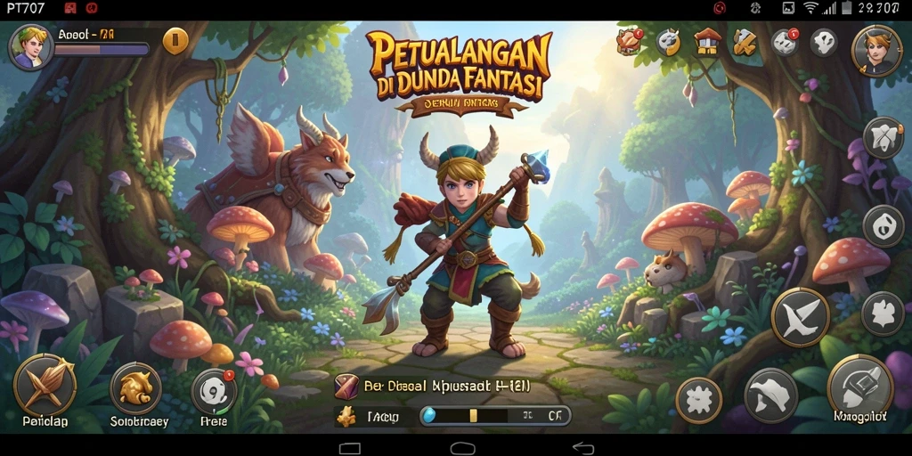 Screenshot menampilkan aksi seru dalam gameplay petualangan.