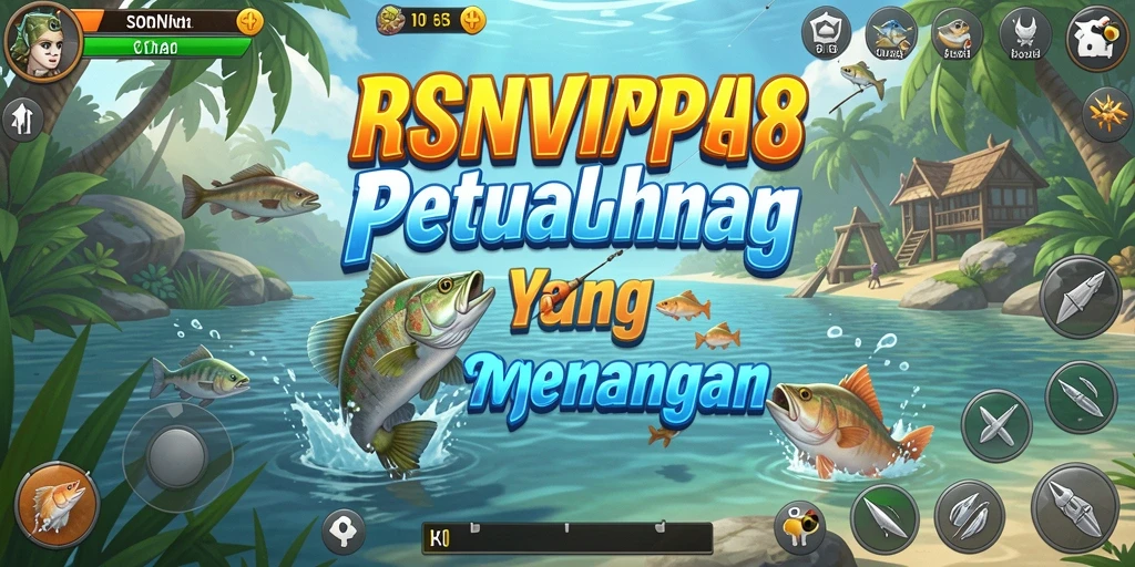 Tampilan gameplay menarik dalam RSNVIP8 yang menunjukkan momen menangkap ikan.