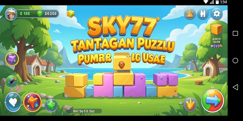 Screenshot gameplay SKY77 menunjukkan keseruan menyelesaikan puzzle.