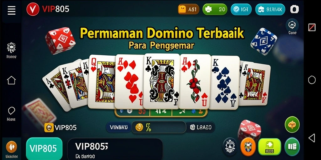 Tampilan gameplay seru dalam permainan Domino VIP805.