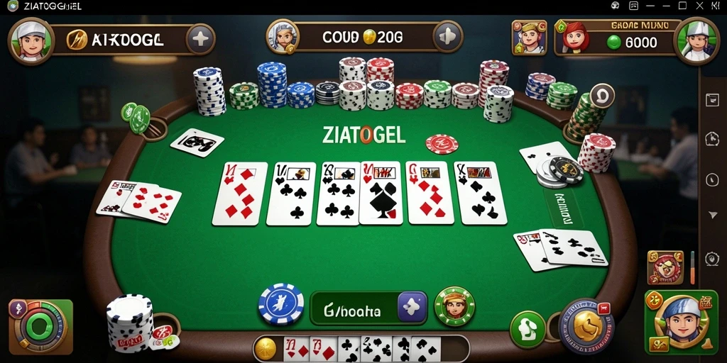 Gameplay ZIATOGEL yang menarik dengan banyak pemain.